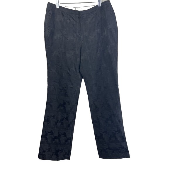 Banana Republic Pants - Banana Republic Women's Jacquard Dress Pants Black Textured Size 14